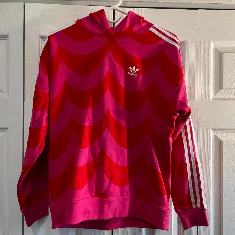 Adidas x Marimekko Hoodie Red Magenta Pink Size XS Never Worn
